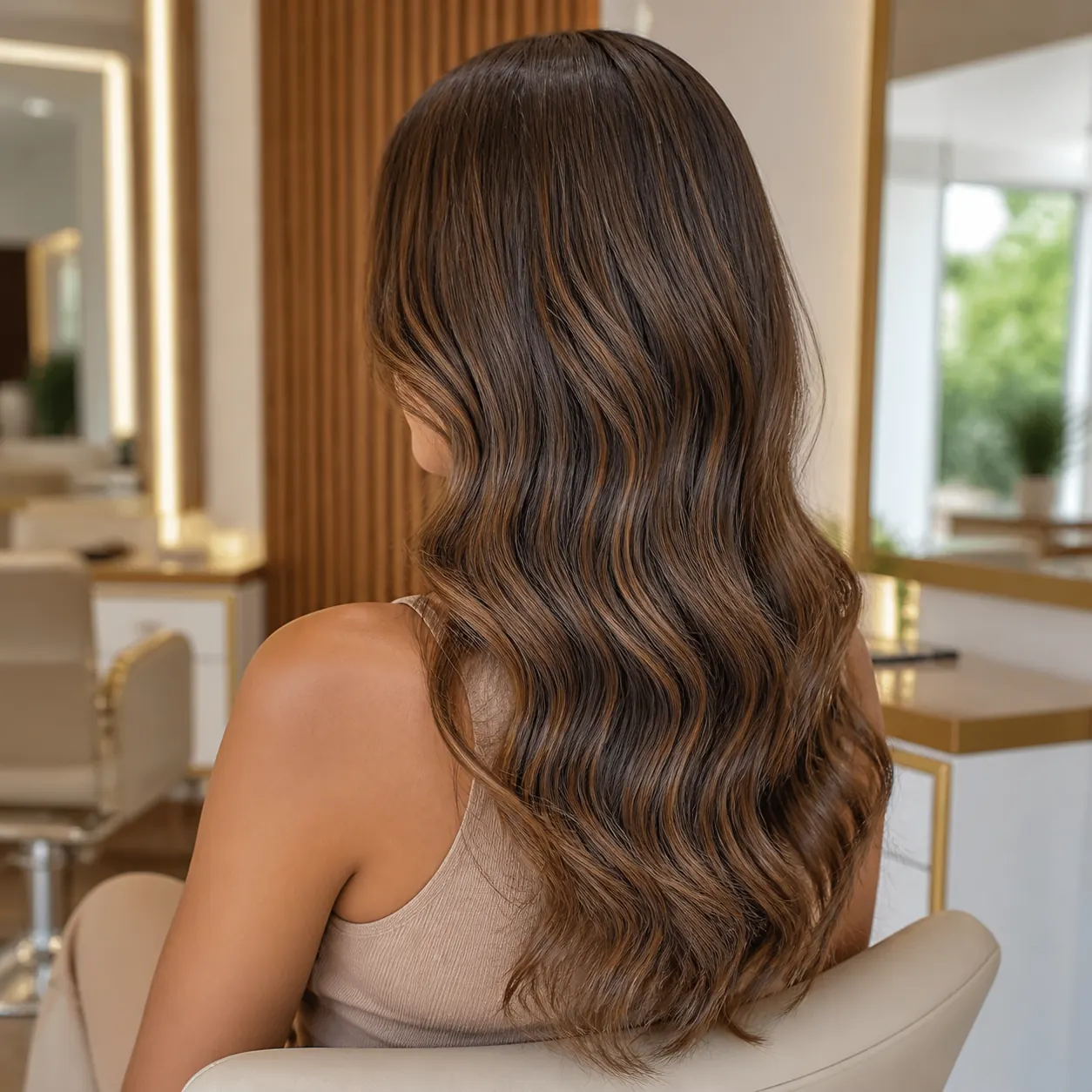 Escova modelada em cabelo ondulado