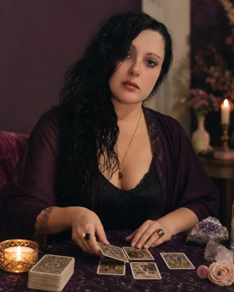 M&atilde;e Dayanne fazendo leitura de cartas de tar&ocirc;